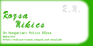rozsa mikics business card